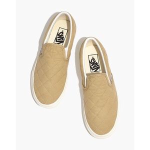 Madewell x Vans Classic Slip-Ons in Quilted Fabric